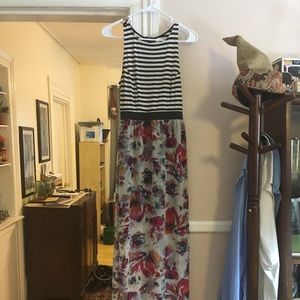 ☀️ Striped and Printed Maxi Dress